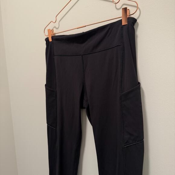 Lululemon Womens Speed Up Tight 28" Size 12 Black Pockets Run Gym Training - Picture 4 of 9